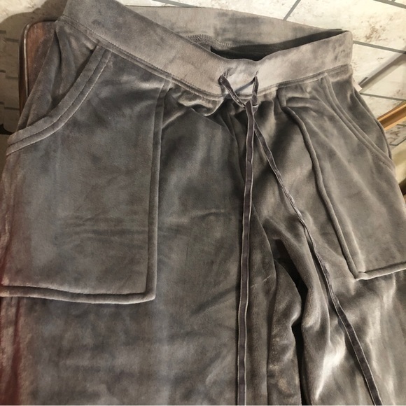 House of Harlow velour grey drawstring pants - Picture 4 of 8